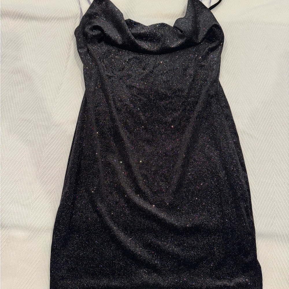 Y2K Sparkly Slinky Club Dress